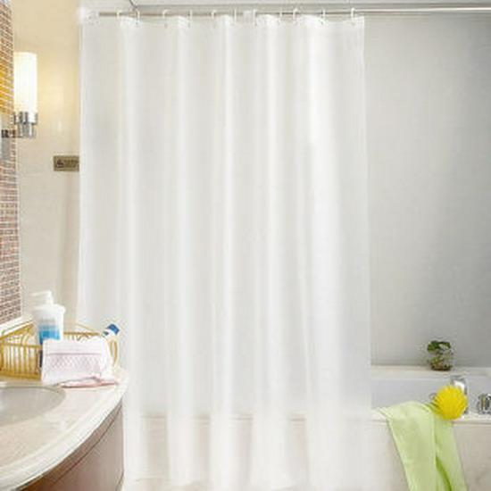 Translucent Waterproof & Mildew-Proof PEVA Shower Partition Curtain