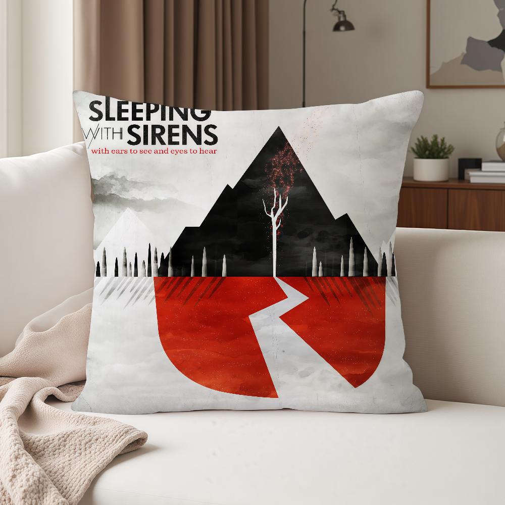 

Music Group SSleeping WWith Ssirens Pillow Case Suitable For Bedrooms Living Rooms Cars Home Decoration 30cmx30cm