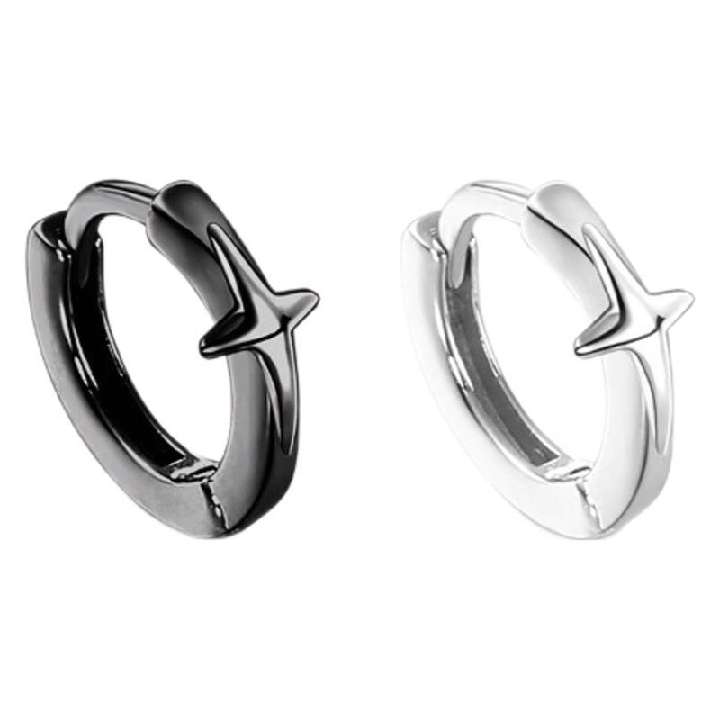 Mangxing Ohrstecker Kreuzförmiger Sternförmiger Ohrring, Vielseitig und Schlicht, Eleganter und Stilvoller Ohrschmuck.