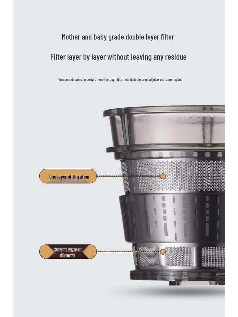 Stainless Steel Juicer: Automatic Juice and Pulp Separation for Home, Large & Small Caliber, Gift Ready