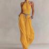 Pantaloni largi casual noi, boemi, sexy, eleganți, fără mâneci, cu bretele la gât