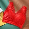 Sexy Lace Large Size Back Underwear for Women Without Steel Ring Gathered Anti-sagging Vest Bra Thin Breathable Simple Natural Bra