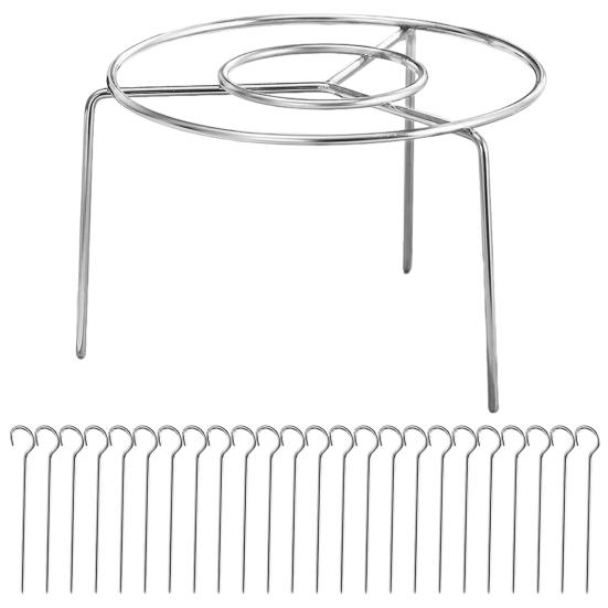 Pionowy Stojak na Szaszłyki Kebab do Piekarnika z Frytkownicą Powietrzną Okrągły Stojak Grillowy BBQ Odporny na Rdzę Stal Nierdzewna Akcesorium do Frytkownicy Powietrznej do Równomiernego Gotowania