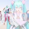 Onmyoji Hatsune Miku Cosplay Costume Cos Outfit Dress Polyester Women Games