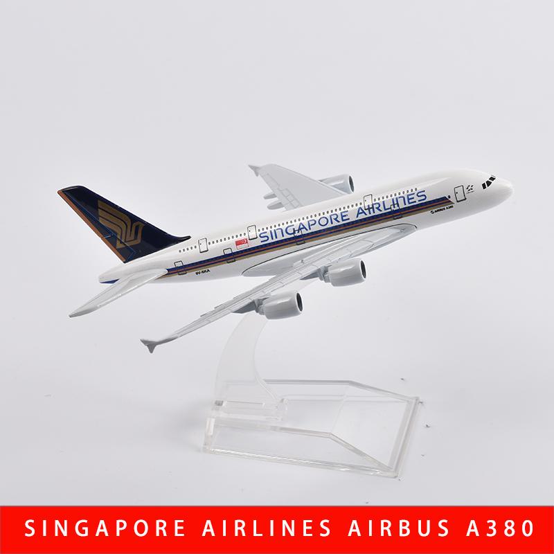 16/20cm Diecast Metal Aircraft Model, Singapore Airlines B777 B747 A380 Airplane Plane Model Toy for Display Collection