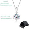 Smyoue 0.5-5CT D Color Zircon/moissanite Necklace for Women Sparkling Lab Diamond Pendant 925  Silver Wedding Jewelry
