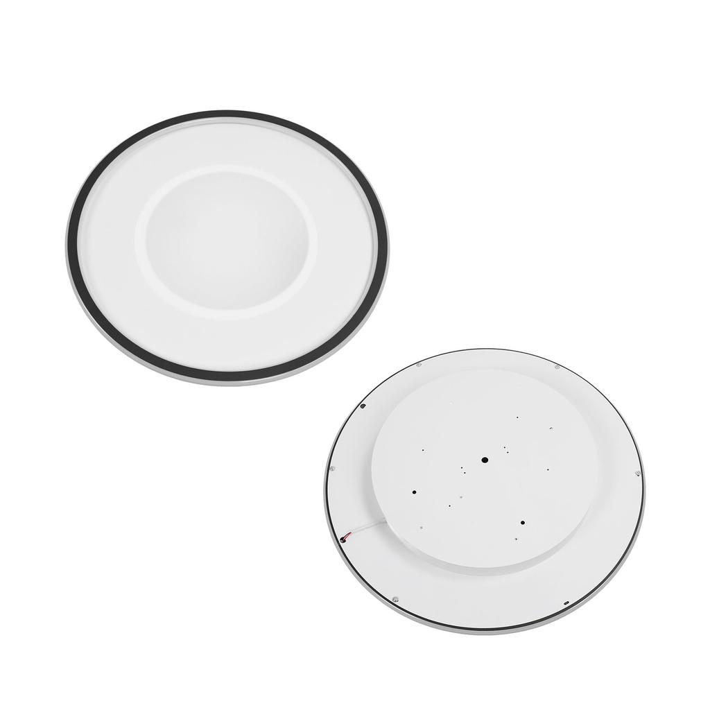 LED Ceiling Light Iron PC Stepless Dimmable Round Flush Mount Ceiling Light Fixture with APP Remote Control for Bedroom Hallway 110 to 265V