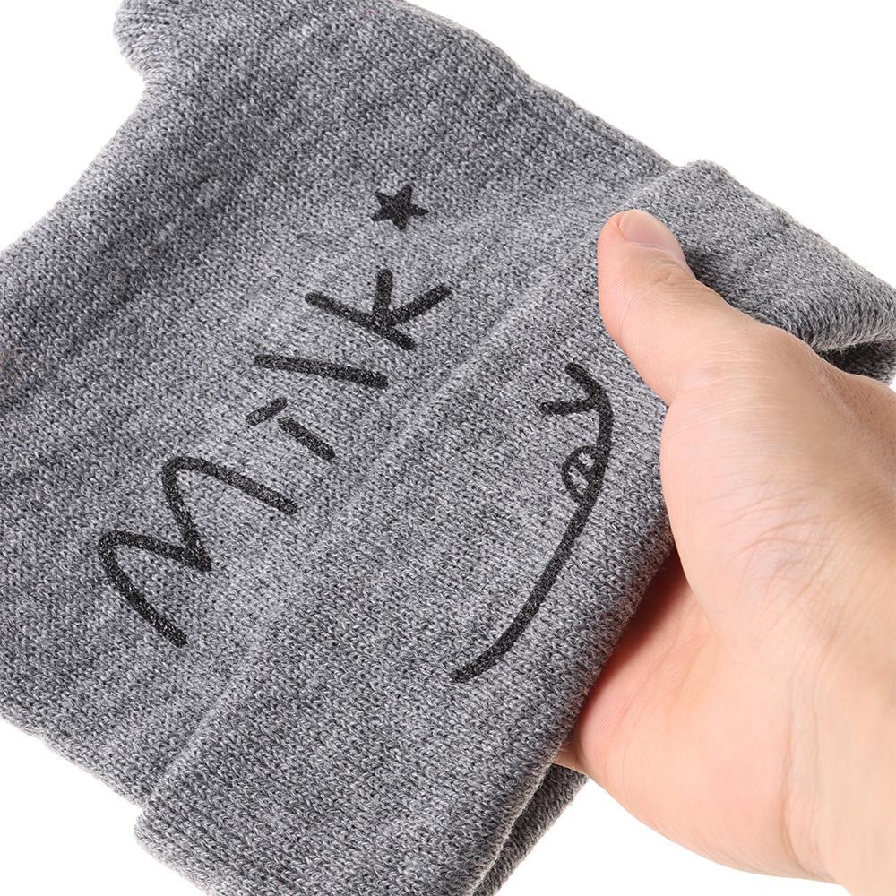 Baby Boy Girl Cat Ear Autumn Winter Warm Ladies Cap Beanie Cap Baby Hat Warmer Bonnet Knitted Hat