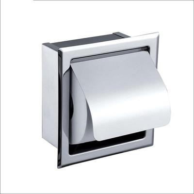 Toilet Paper Holder Chrome Stainless Steel Wall Hidden Toilet Paper Holder Free Shipping | Paper Filter | Paper Box Jewelry Storage Box (Silver)