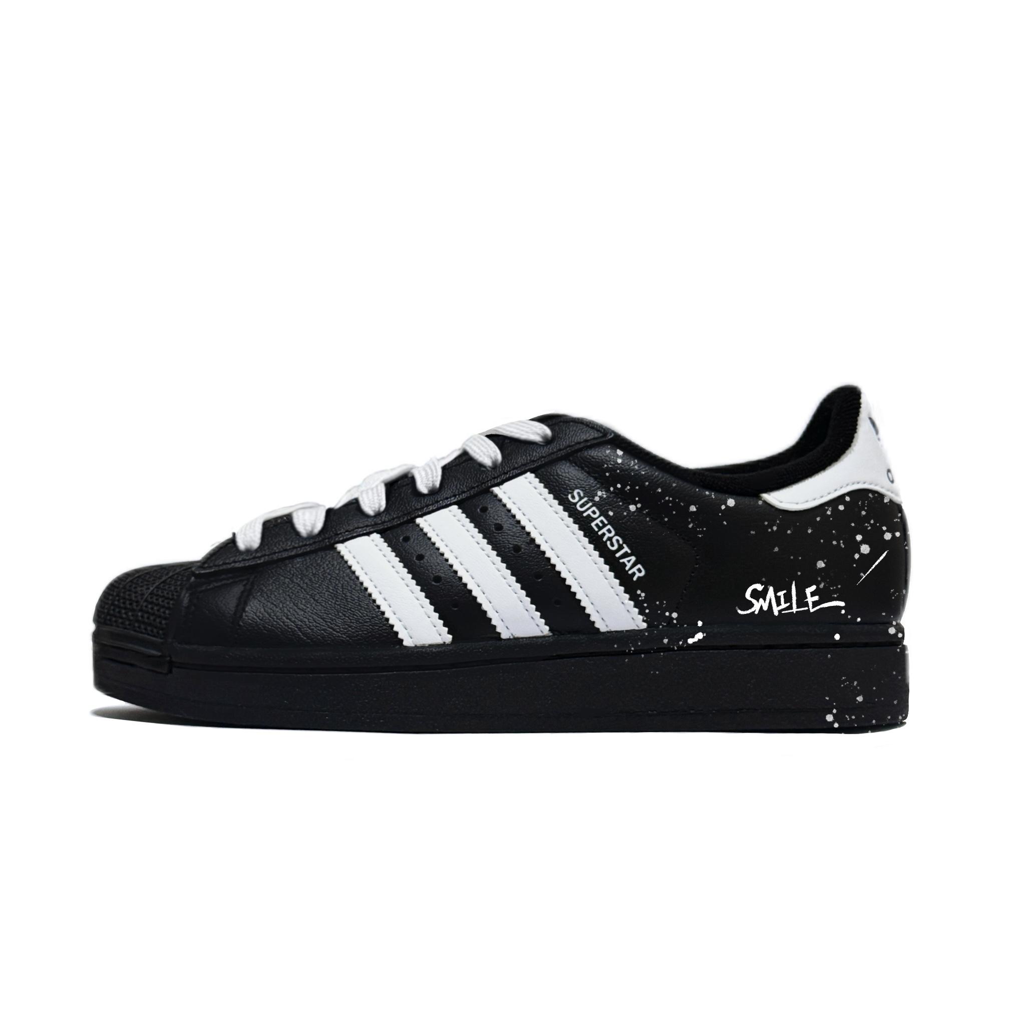 

Adidas Originals Superstar 2 Oreo Wear resistant And Lightweight Low top Skateboard Shoes Unisex Black White JI0079(Team1119-) 39⅓