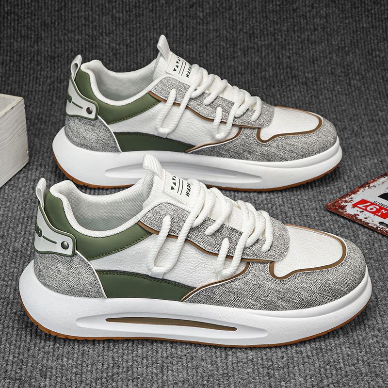 

Мужская обувь новая летняя дышащая толстоподошвенная повседневная обувь для скейтборда мужская шнуровка низкий верх спортивная обувь на плоской подошве модная обувь 44