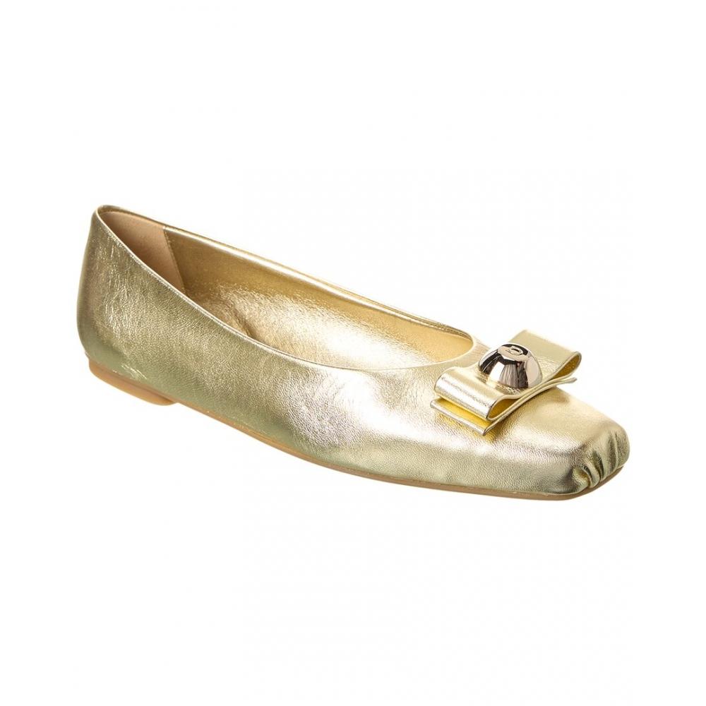 

Кожаные балетки Salvatore Ferragamo Ferragamo Pina золотистый