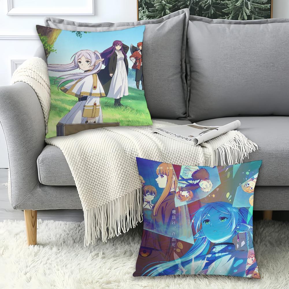 A-Adventure cartoon F-Frieren  Pillow Case Office Cushions Suitable For Sofa Car Bedroom Decorative Cushion Cover
