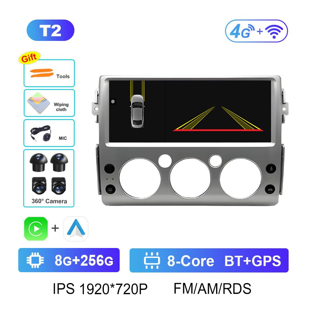 

Беспроводная GPS-навигация Carplay для Toyota FJ Cruiser 2007 2008 2009 2010 2011 - 2013 Bluetooth Вентилятор охлаждения Головное устройство автомагнитолы