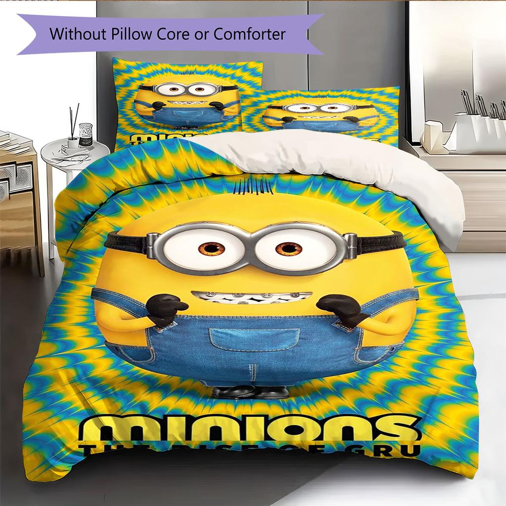 Jorge The Minion's Adorable Greeting: A Comfortable and Cozy Bedding Set—the Perfect Choice To Decorate Your Bedroom.