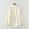 Autumn & Winter Pure Cotton Brushed Doll Collar Women's Solid Color Base Layer Shirt 8380