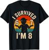 I Survived 67 I'm 8 Funny 8th Birthday Boy 6 7 Meme Retro Gift Unisex T-Shirt