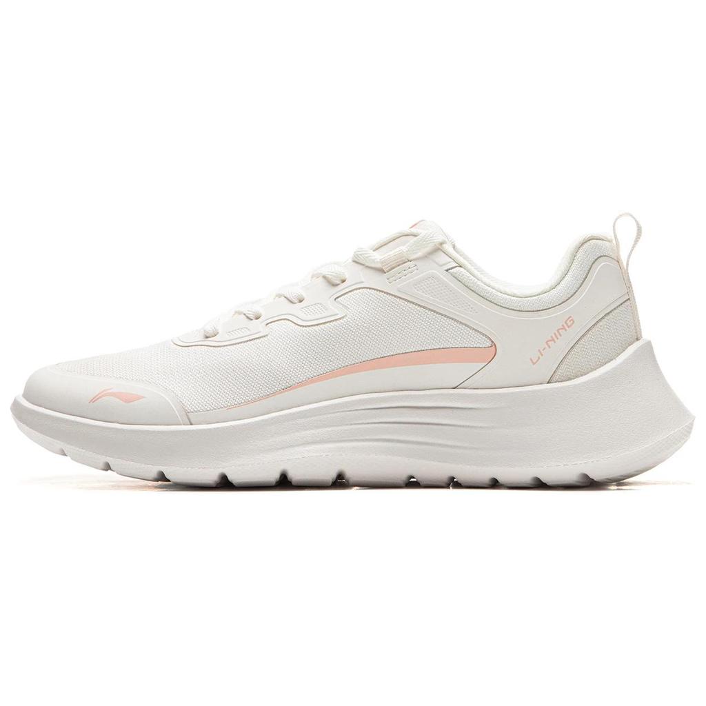 New LiNing Feather Non slip Lightweight Low Top Running Shoes Women's Mist White ARSU054-1