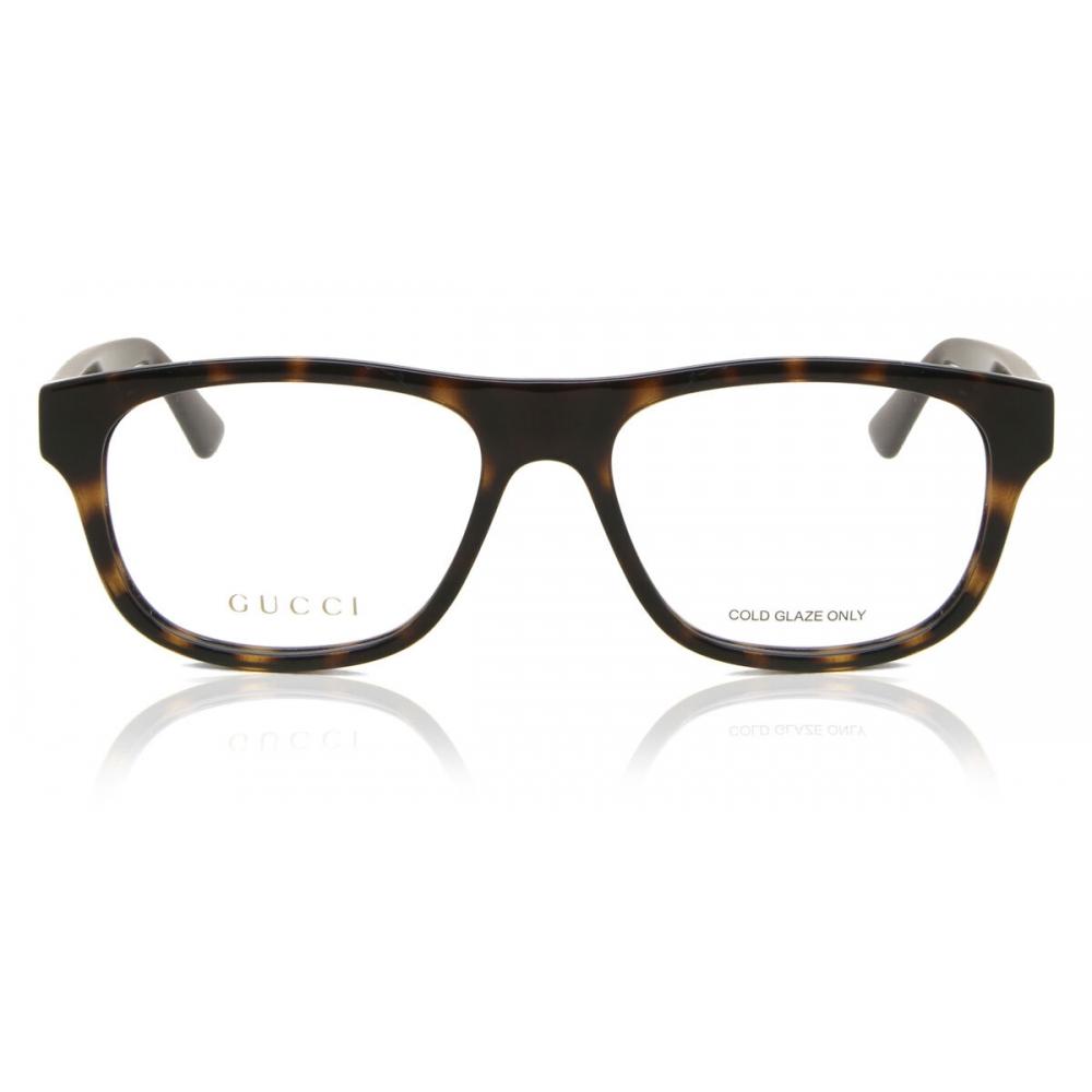 

Gucci Gg0768o 002 Men Eyeglasses Dark Havana/54