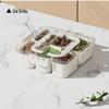 Airtight 8-Compartment Seasoning Box with Lid for Kitchen and Refrigerator Storage