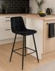 Half-stool, Bar Stool Tore Velvet Black 65 Cm