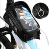 1.5/1L Bike Frame Front Tube Bag 7.4 Inch Touchscreen Hard Casing Bike Bag Waterproof Bike Phone Mount Pouch Bike Accessories