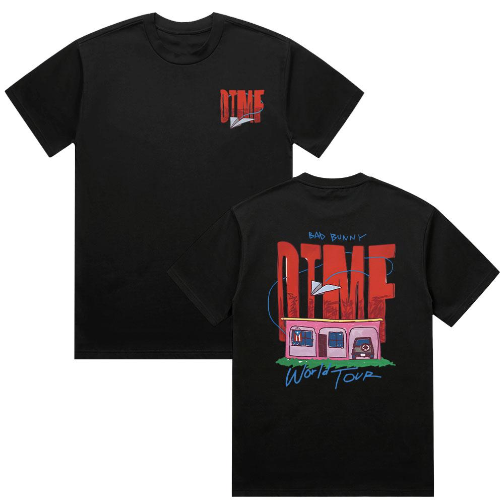 Dtmf Tour Merch Grafické tričko z světového turné Bad Bunny Móda Letní s kulatým výstřihem Bavlna Krátký rukáv Unisex Ležérní Vysoce kvalitní trička