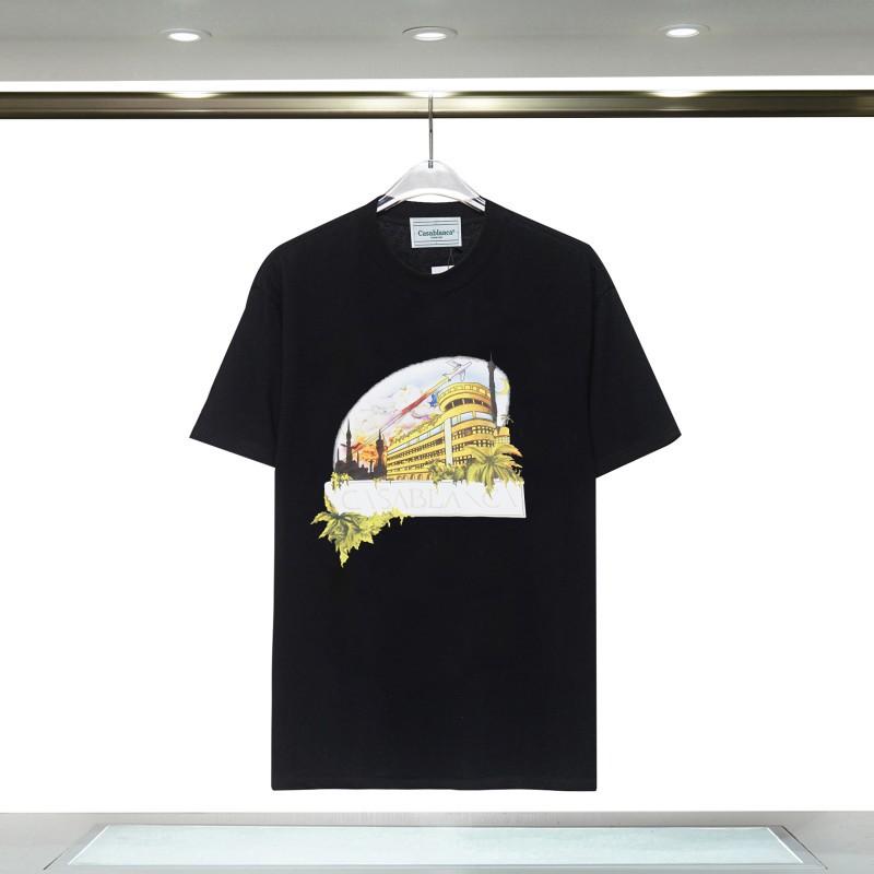Casablanca 23 Frühling und Sommer Neuheit Fantasie Tor Sternenhimmel Schloss Casa Buchstaben Logo Kurzarm Partner T-Shirt