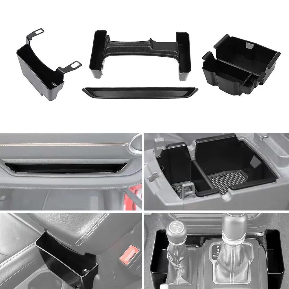 Center Console Armrest Box Organizer Tray Passenger Handle Storage for Jeep Wrangler JL 4XE Gladiator JT 2024-2026 Accessories