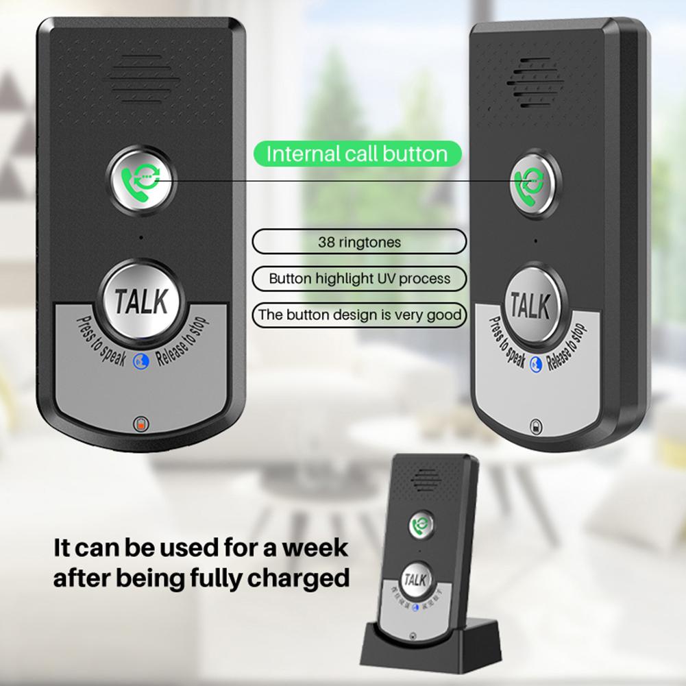 2 Way Voice Intercom Wireless Intercomunicador Audio Voice Sender and Reciever Waterproof Intercom Doorbell System for Home