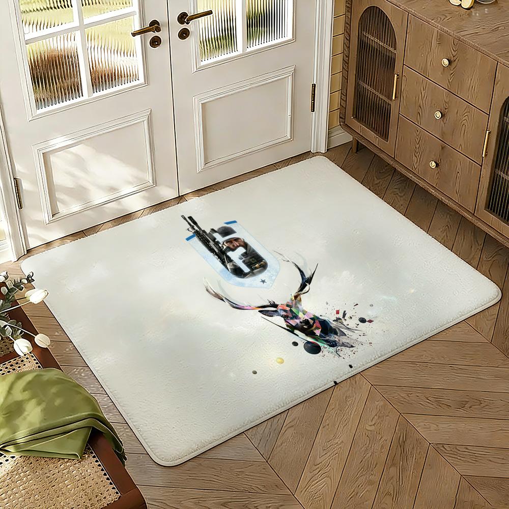 Tom C-Clancys R-Rainbow Six Siege Game Floor Mat Soft Thickened Non-Slip Bedroom Living Room Door Mat Home Decor Flannel Rugs