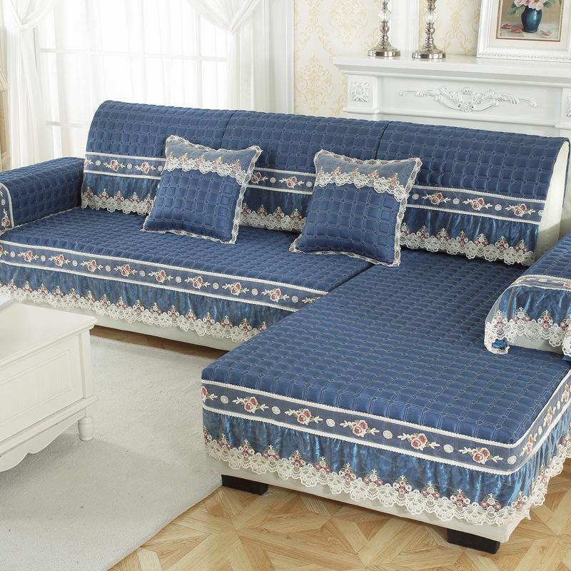 

Высококачественные европейские чехлы для диванов для гостиной Четыре сезона универсальная тканевая подушка для дивана Нескользящий комплект чехлов для дивана детский диван 40x75 cm armrest