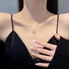 Korean Fashion Temperament Zircon Love Pendant Necklace for Women