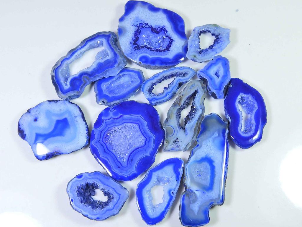 302Cts. Natural Solar Druzy Agate Cabochon Loose Gemstone 14Pcs Lot 25-34MM RQ-1445