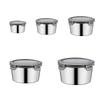 Large Capacity Stainless Steel Food Storage Container Leak Proof Lunch Box with Lid Metal Crisper for Home and Office