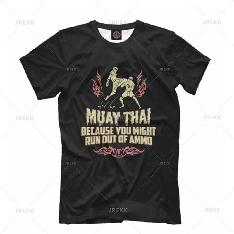 Muay Thai Graphic T Shirt Men Summer Breathable Quick Dry Tees Running Gym Sport Short Sleeves Outdoor Boxing Wrestling Clothes