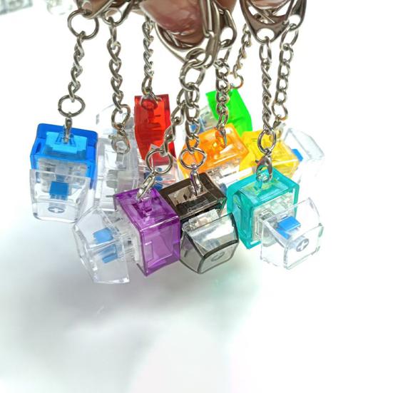 1/10Pcs Keyboard Clicker Stress Relief Toy Anxiety Relief Focus Keychain Pendant Small Portable Lightweight Fidget Toy