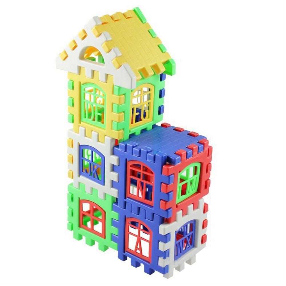 Baby Kid House Building Blocks Construction Toy Plastic Magnetic Blocks Kids Toys