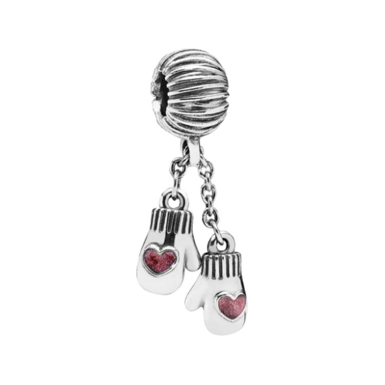 Pandora Gloves Shape 925 Silver Enamel Pendant Unisex pendant 791181EN46 Box