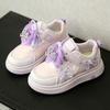 Girls' Elegant Bow Korean Style White Sports Shoes - Spring & Autumn, Soft Sole, Cute Casual for Students