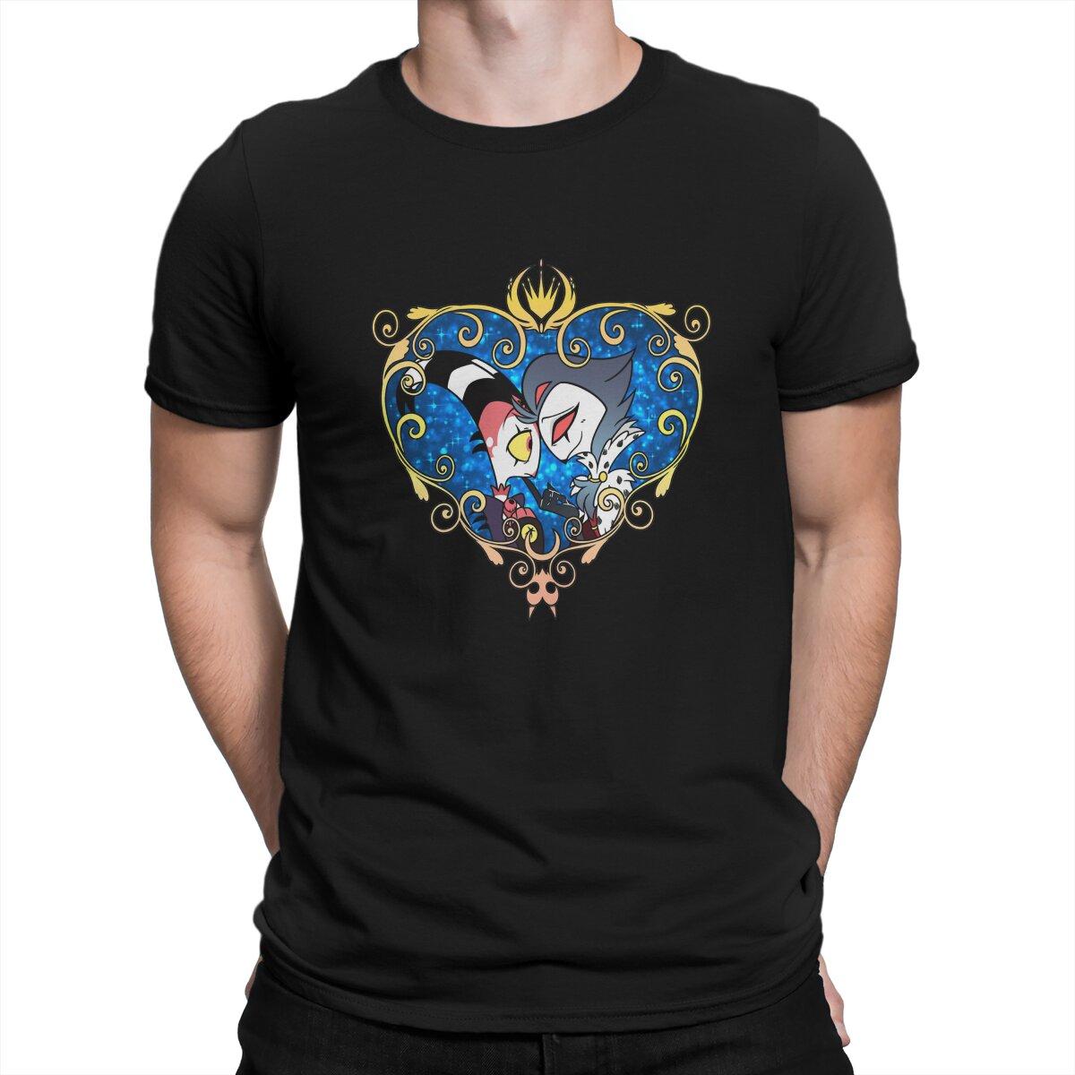 

Helluvaboss Stolas Blitzo Heart Frame T Shirt Fashion Men Polyester Tees Summer Clothing Harajuku Crewneck TShirt 4XL