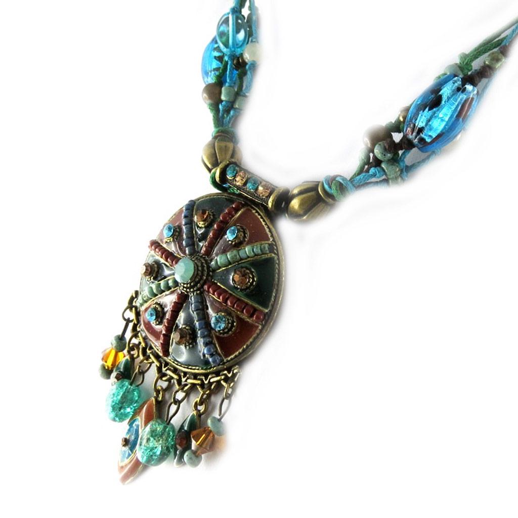 Les Trésors De Lily [D8907] - Turquoise Brown 'Tibetan Princess' Necklace