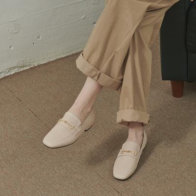 [Florida Studio] Delphinium Horsebit 2cm Loafer Lady Beige [FL5112] [Shipped from Korea] 100% Authentic