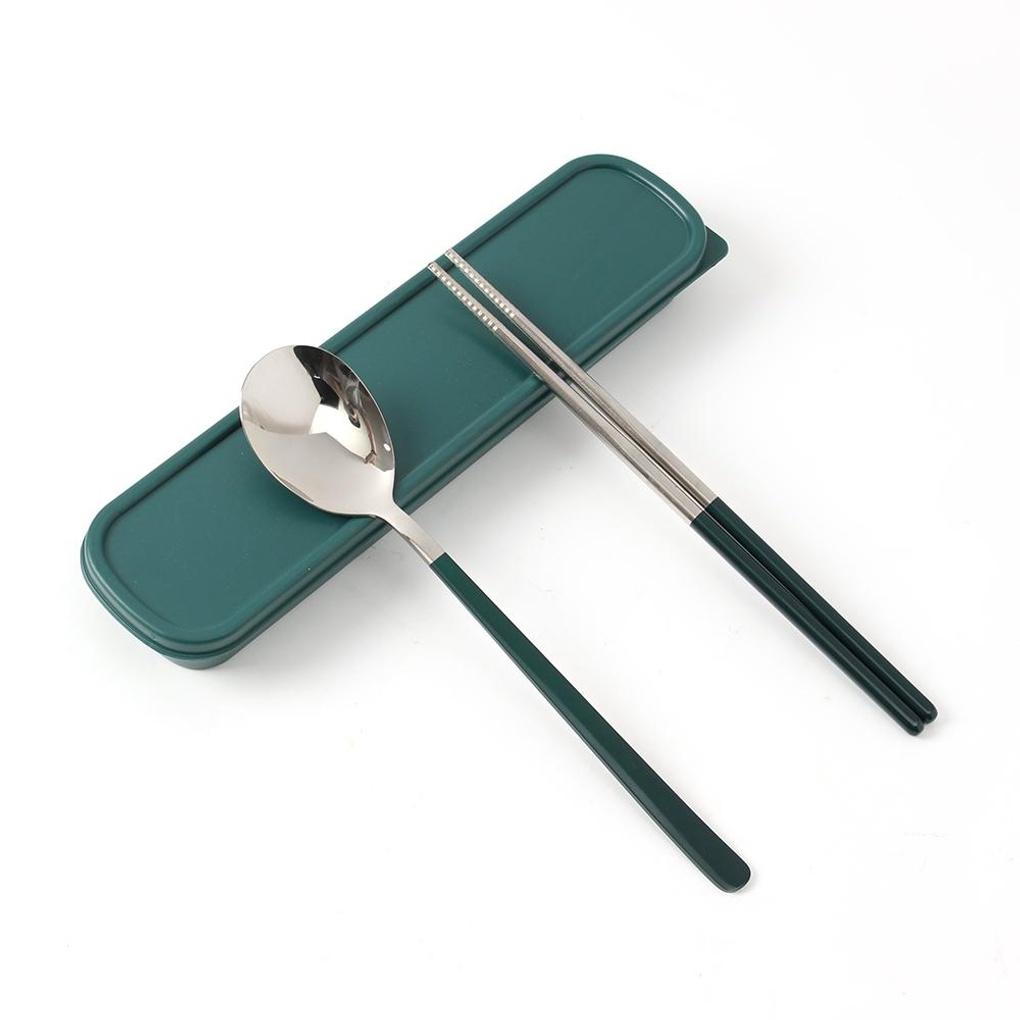 Silver Table Portable Cutlery Set (Green)