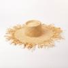 Spring and summer new rough edge raffia big eaves children's straw hat beach vacation shading sun protection fashion big edge straw hat tide