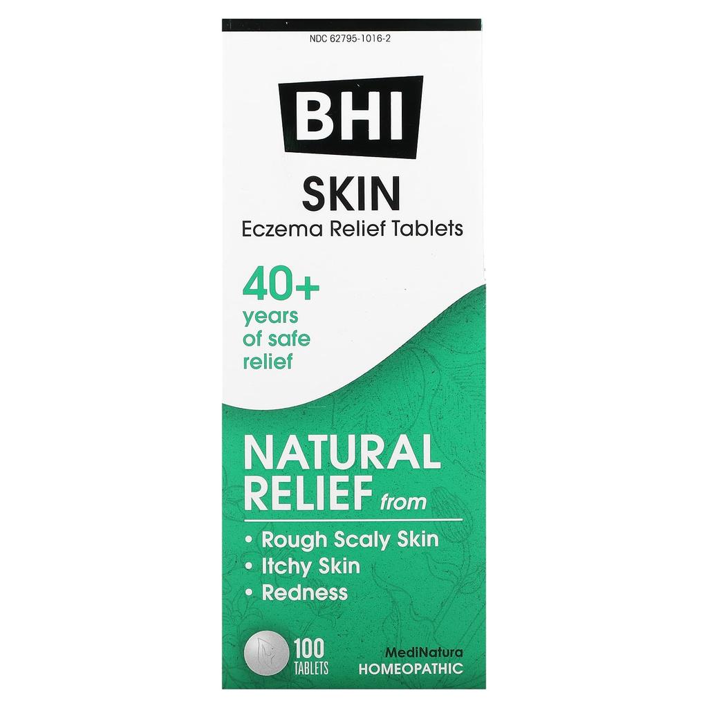 MediNatura, BHI, skin eczema relief tablet, 100 tablets