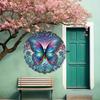 Butterfly Floral Wind Chime Colorful 2D Decor for Garden Balcony Bedroom Indoor Outdoor Gift for Easter Mothers Day Christmas Wall Art