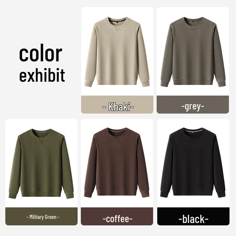 FENGXUN Men's Casual Sheep Wool Blend Round Neck Sweatshirt