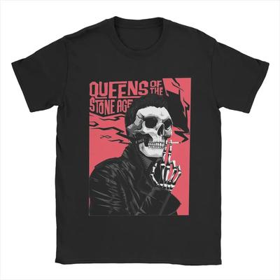 Humoristisch Queens of The Stone Age Zoals Klokwerk T-shirt Dames O-hals T-shirt Korte Mouw T-shirt Tops