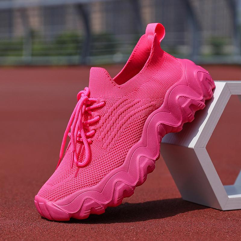 

Модные женские кроссовки с сетчатой дышащей платформой, универсальные, для бега, легкие, на шнуровке, для тренировок, летние, повседневные, вулканизированные туфли 36
